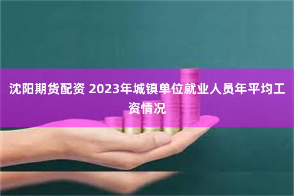 沈阳期货配资 2023年城镇单位就业人员年平均工资情况