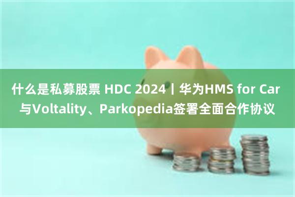 什么是私募股票 HDC 2024丨华为HMS for Car 与Voltality、Parkopedia签署全面合作协议