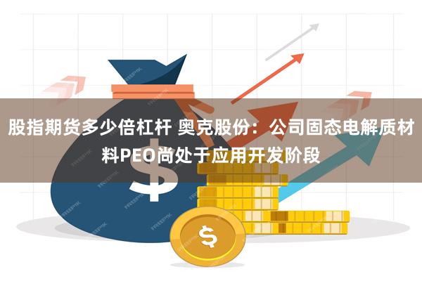 股指期货多少倍杠杆 奥克股份：公司固态电解质材料PEO尚处于应用开发阶段