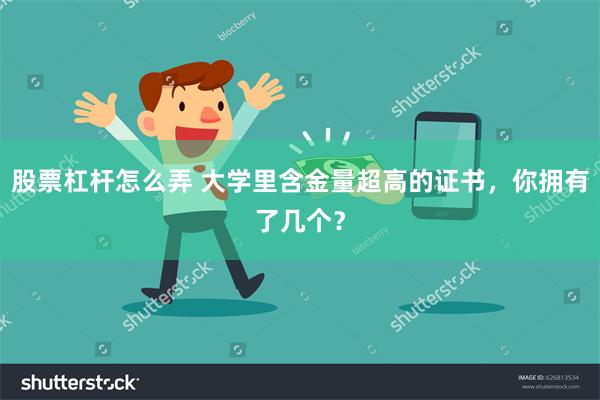 股票杠杆怎么弄 大学里含金量超高的证书，你拥有了几个？