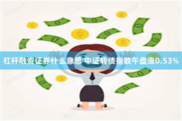 杠杆融资证券什么意思 中证转债指数午盘涨0.53%