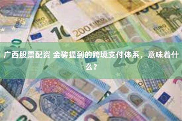 广西股票配资 金砖提到的跨境支付体系，意味着什么？