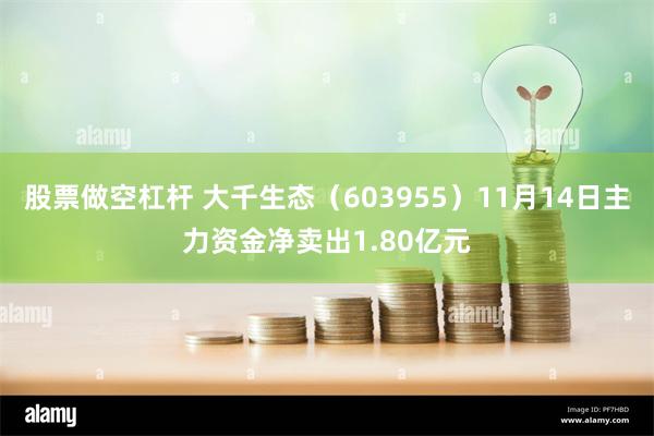 股票做空杠杆 大千生态（603955）11月14日主力资金净卖出1.80亿元