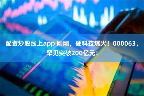 配资炒股线上app 刚刚，硬科技爆火！000063，罕见突破200亿元！