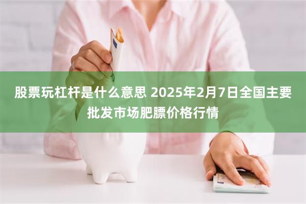 股票玩杠杆是什么意思 2025年2月7日全国主要批发市场肥膘价格行情